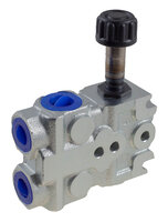 Stackable modular directional solenoid valve single solenoid