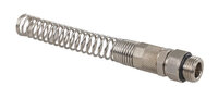 Straight male swivel adaptor with protective spring