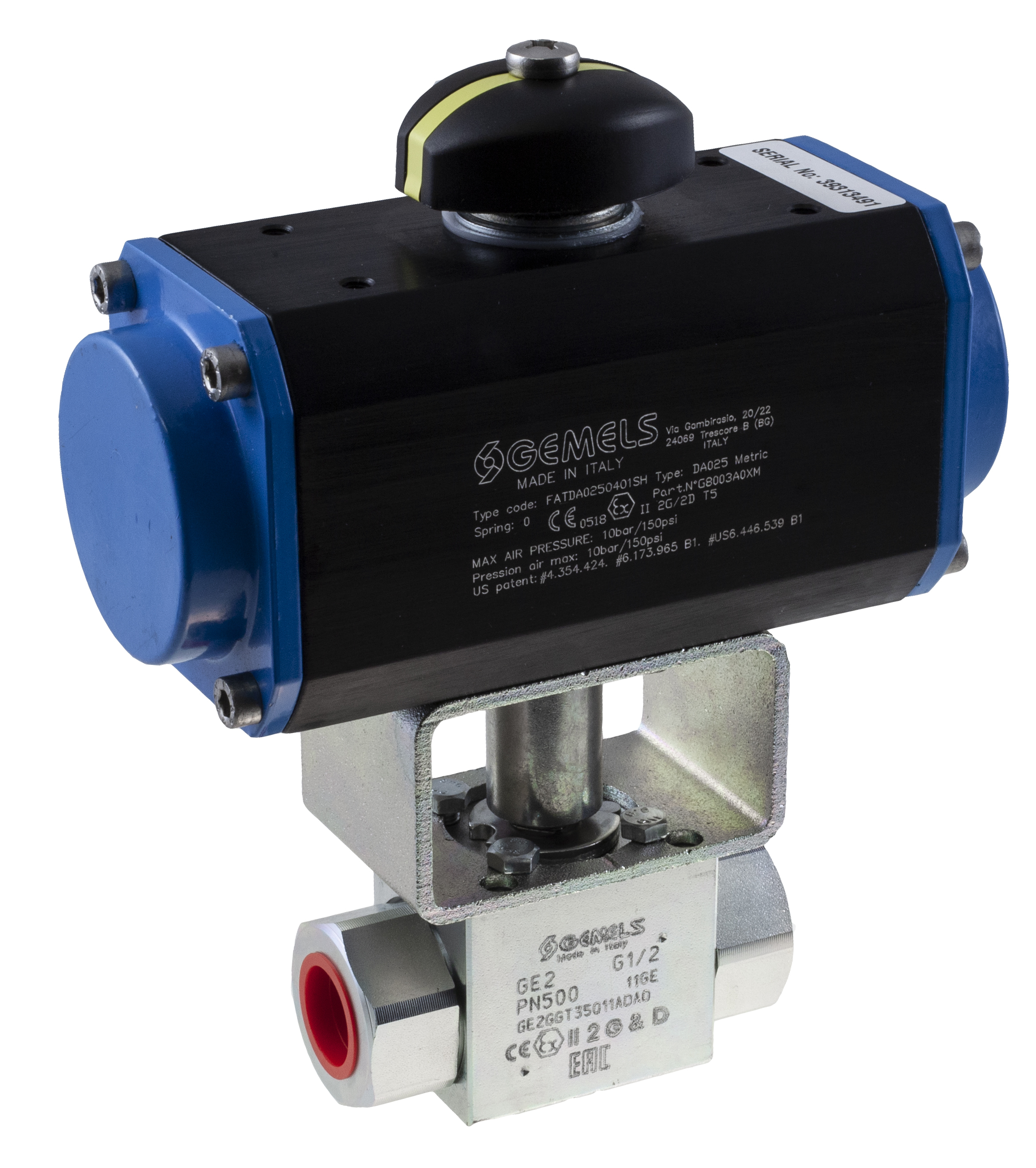 BKH - High pressure valve with pneumatic actuator - Salhydro Oy
